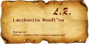 Laczkovits Roxána névjegykártya